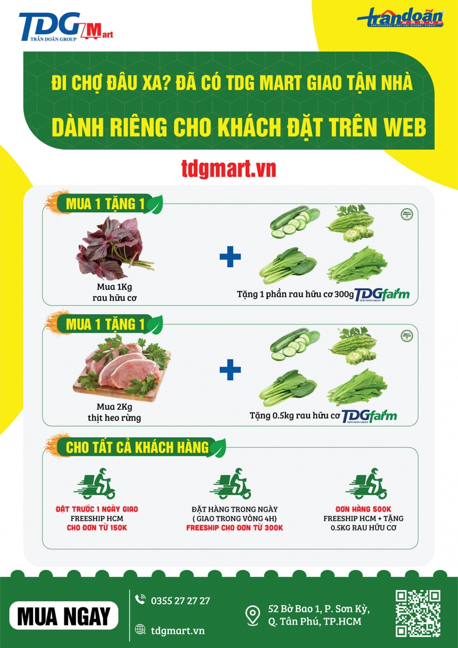 THAM GIA TUẦN LỄ QUẢNG BÁ NÔNG SẢN QUẬN TÂN PHÚ TRẦN DOÃN GROUP ĐƯA THƯƠNG HIỆU TDG MART & TDG FARM  ĐẾN VỚI NGƯỜI TIÊU DÙNG VIỆT